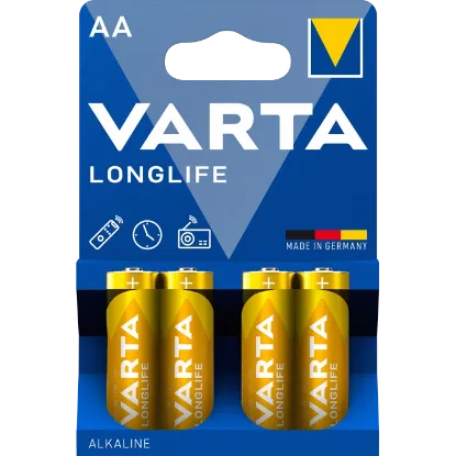  Зображення Varta VARTA LONGLIFE AA BLI 4 ALKALINE 