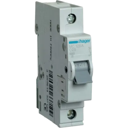  Зображення Hager Hager In=25А «C» 6kA MC125A 