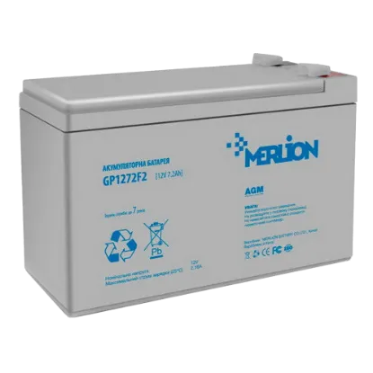  Зображення Merlion MERLION AGM GP1272F2 12 V 7,2 Ah 