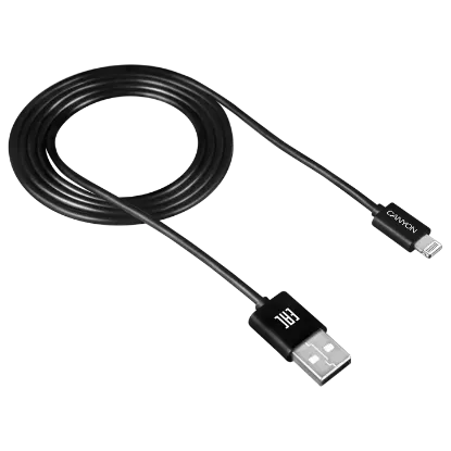  Зображення Canyon CFI1B black (Lightning - USB-A) 1м 