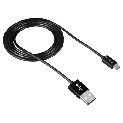 Зображення Canyon Canyon UM-1B black (Micro USB - USB 2.0) 1м 