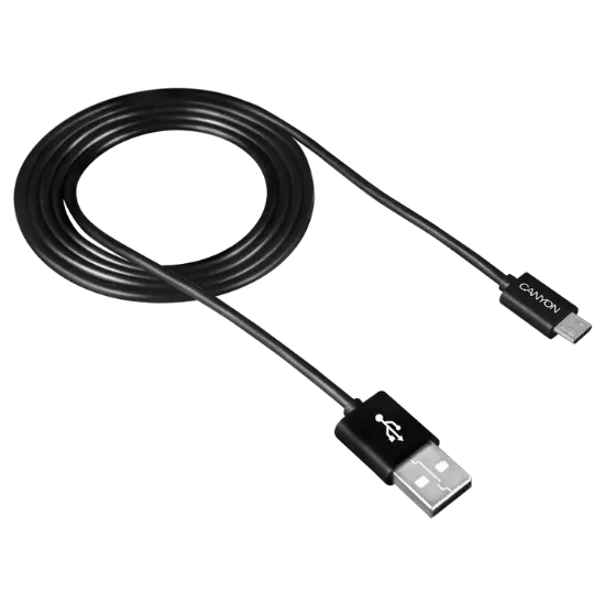  Зображення Canyon Canyon UM-1B black (Micro USB - USB 2.0) 1м 