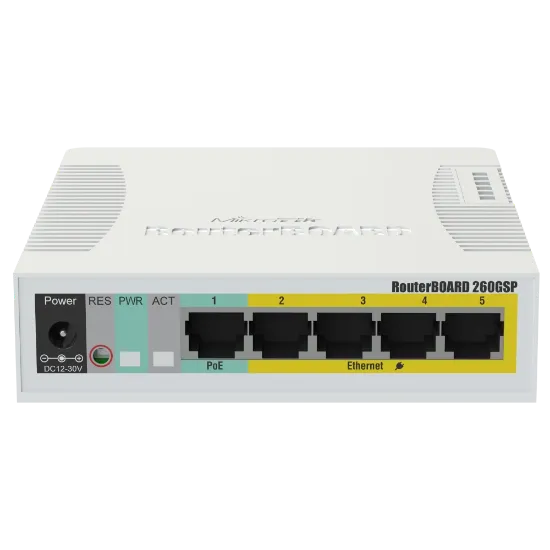  Зображення MikroTik MikroTik RB260GSP (CSS106-1G-4P-1S) 