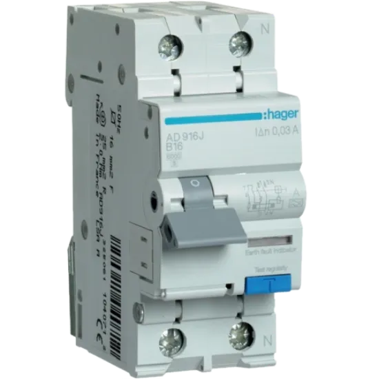  Зображення Hager Hager 1P+N 6kA B 16A 30mA A 