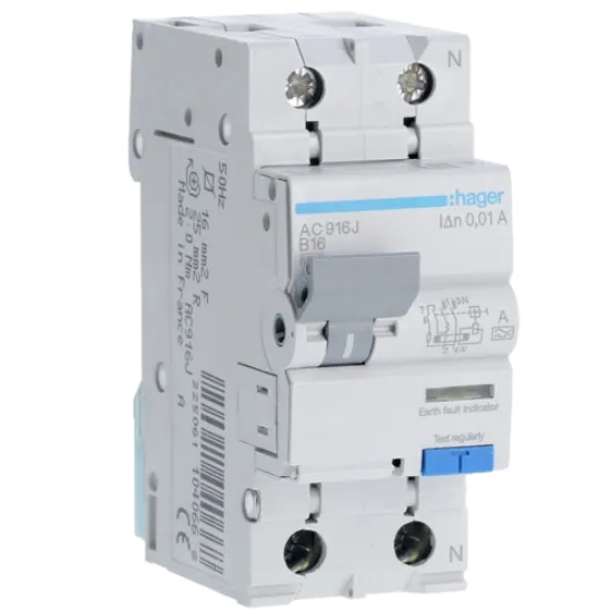  Зображення Hager Hager 1P+N 6kA B 16A 10mA A 