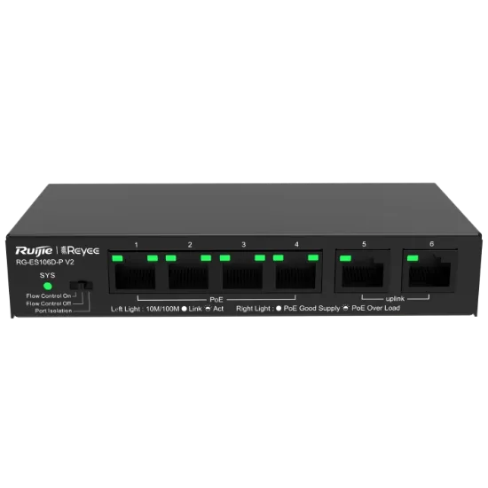 Зображення Ruijie Ruijie Reyee RG-ES106D-P V2 